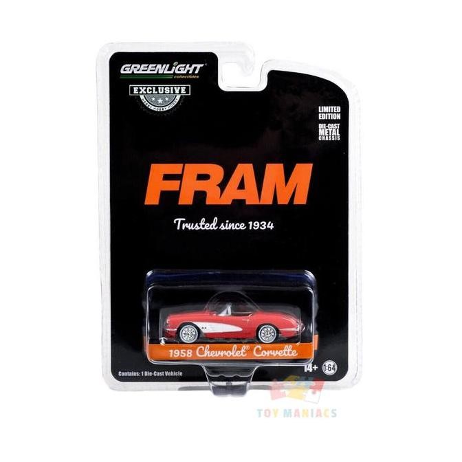 Greenlight 30388 Chevrolet Corvette " Fram " Red 1958