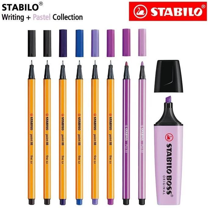 

TERLARIS - STABILO Pastel Collection - Set 9 Lilac BOSS Pen 68 point 88