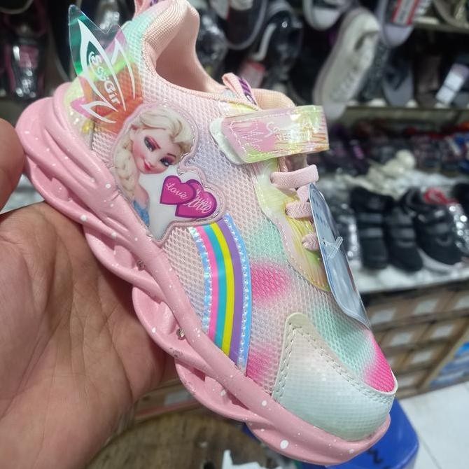 Sepatu Led Karakter Frozen Kdm Original Import