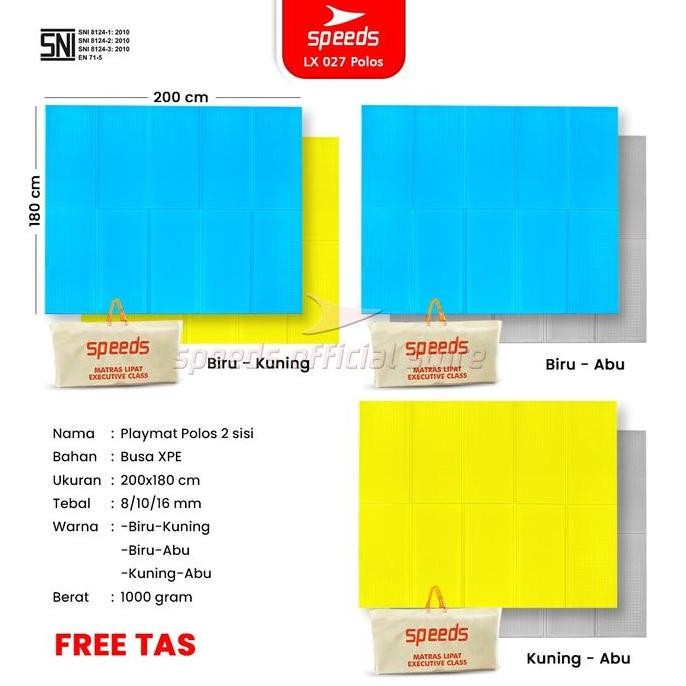 Speeds Sni Matras Camping Playmat Bayi Polos Lipat Xpe Foldable 027-15