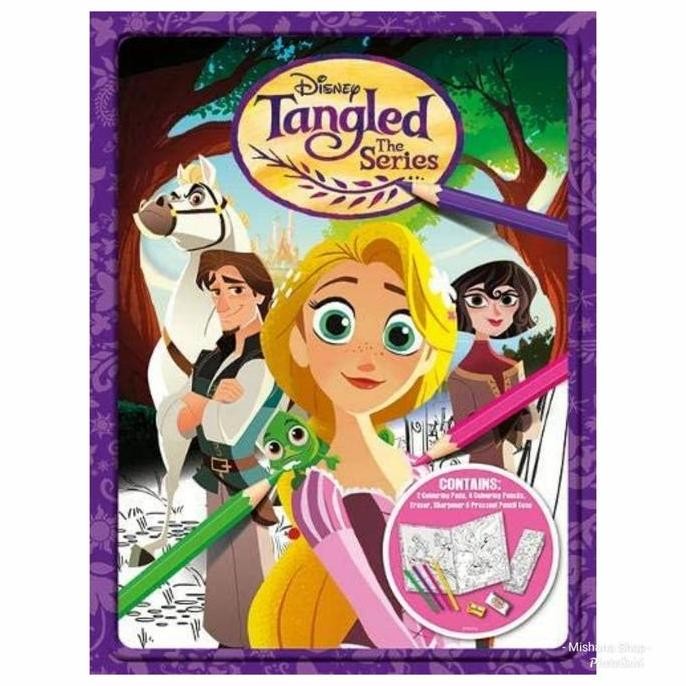 Buku Kaleng Sticker Activity Disney Tangled The Seriee Rapunzel Book