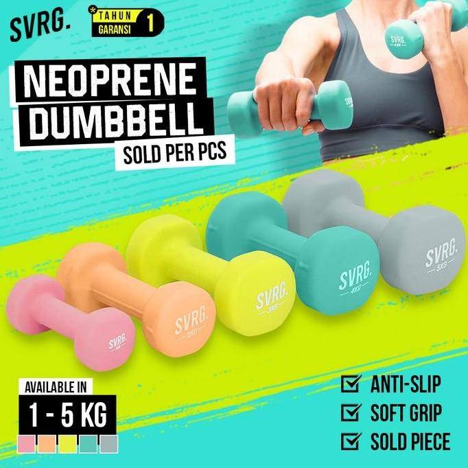 Promo SVRG. Neoprene Dumbbell - 1KG - 2KG - 3KG - Dumbell Barbel Barbell COD