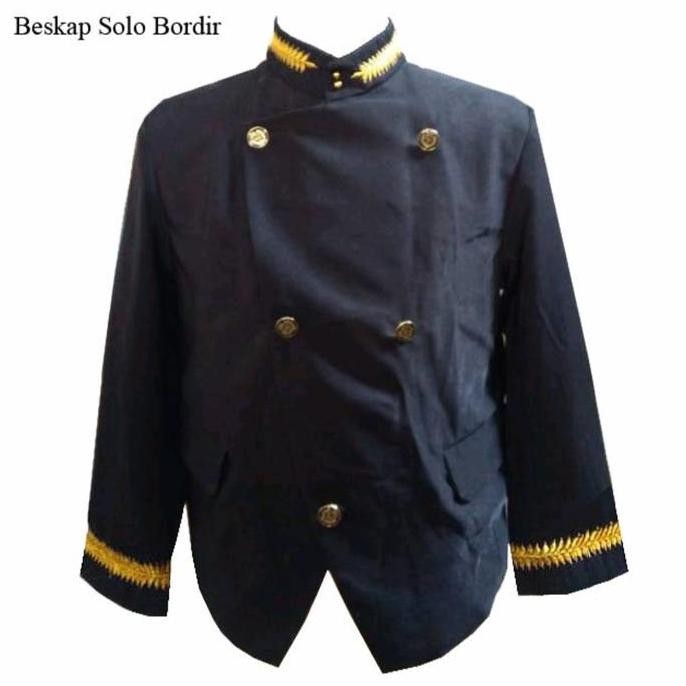 Beskap jawa hitam bordir dewasa