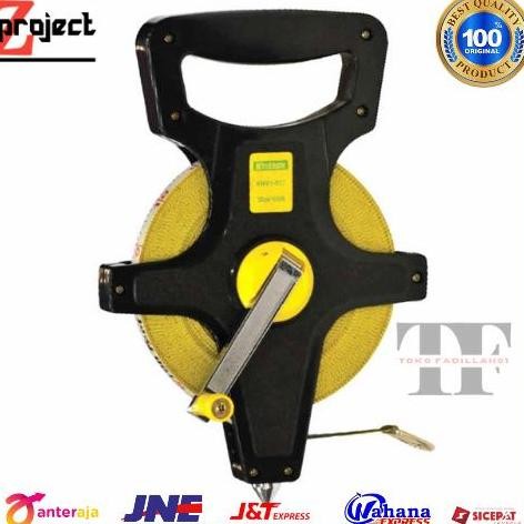 KRISBOW meteran gulung tancap 100 meter measuring tape roll fiber
