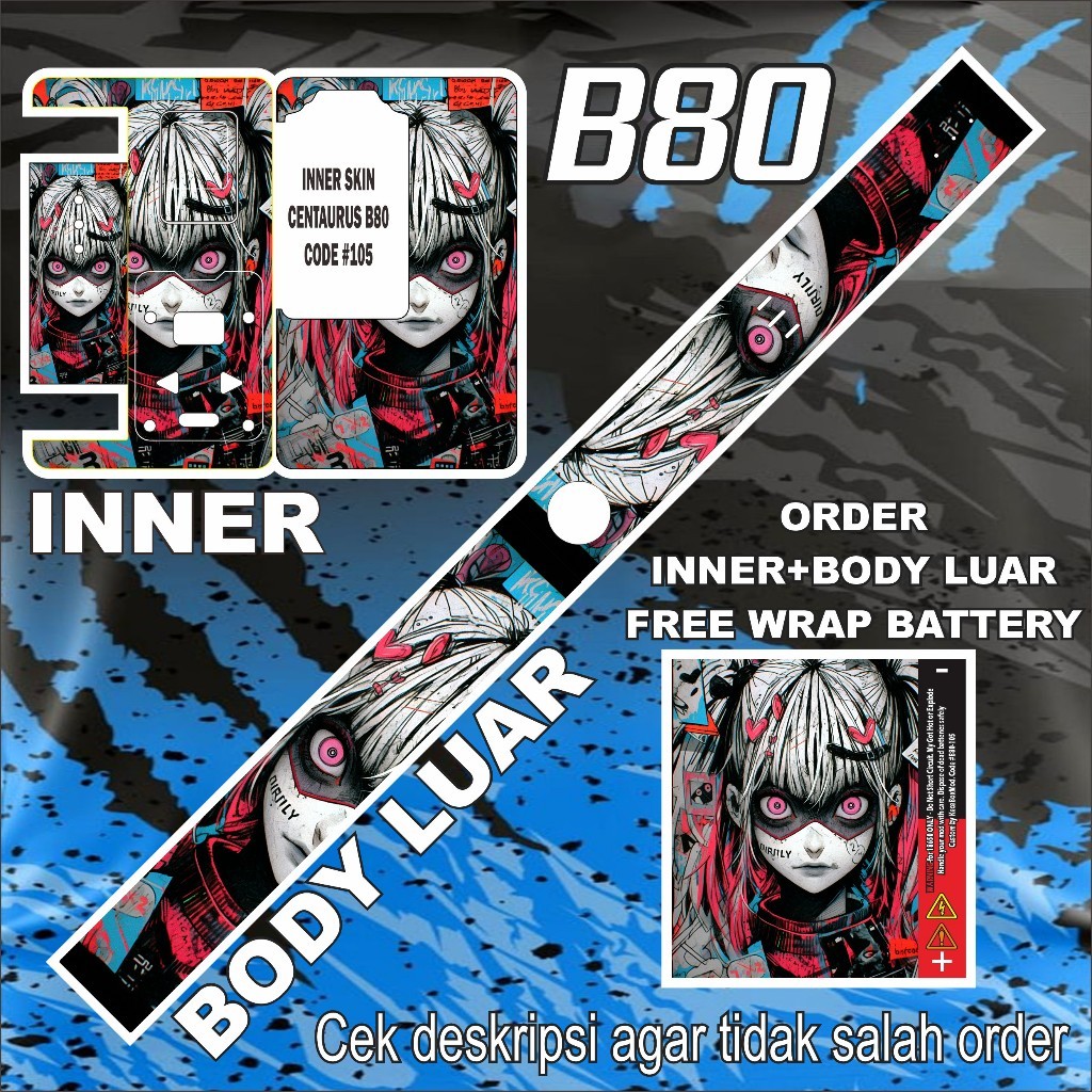 

[COD] Garskin Stiker Stiker B80 105 Label Custom Presisi Terlaris