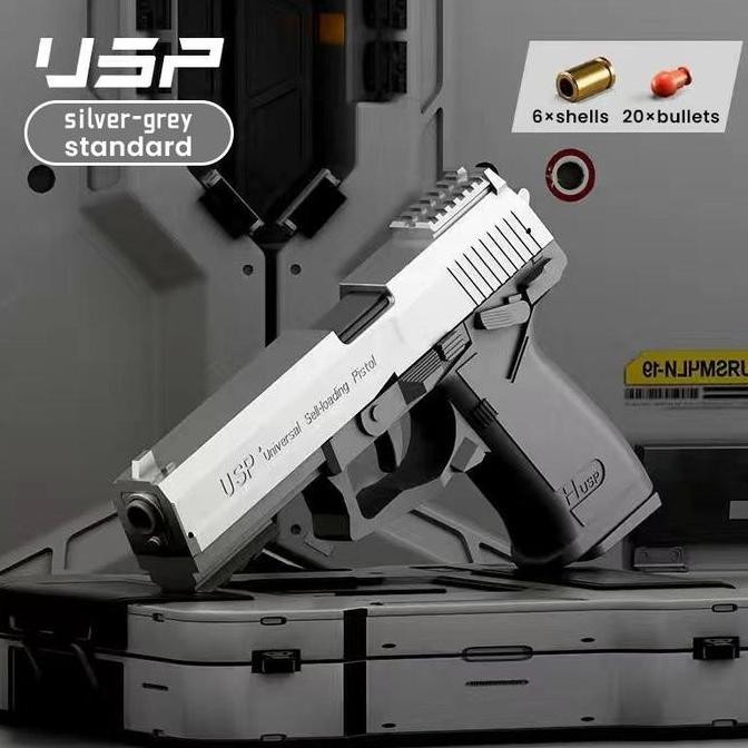 Promo Mainan HK USP Auto Ejecting Dart Blaster Mainan Plastik COD