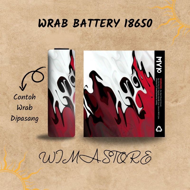 

[COD] Garskin Stiker Stiker Wrap Baterai 18650 V2 Abstrak Untuk Melindungi 17 Label Custom Presisi Terlaris