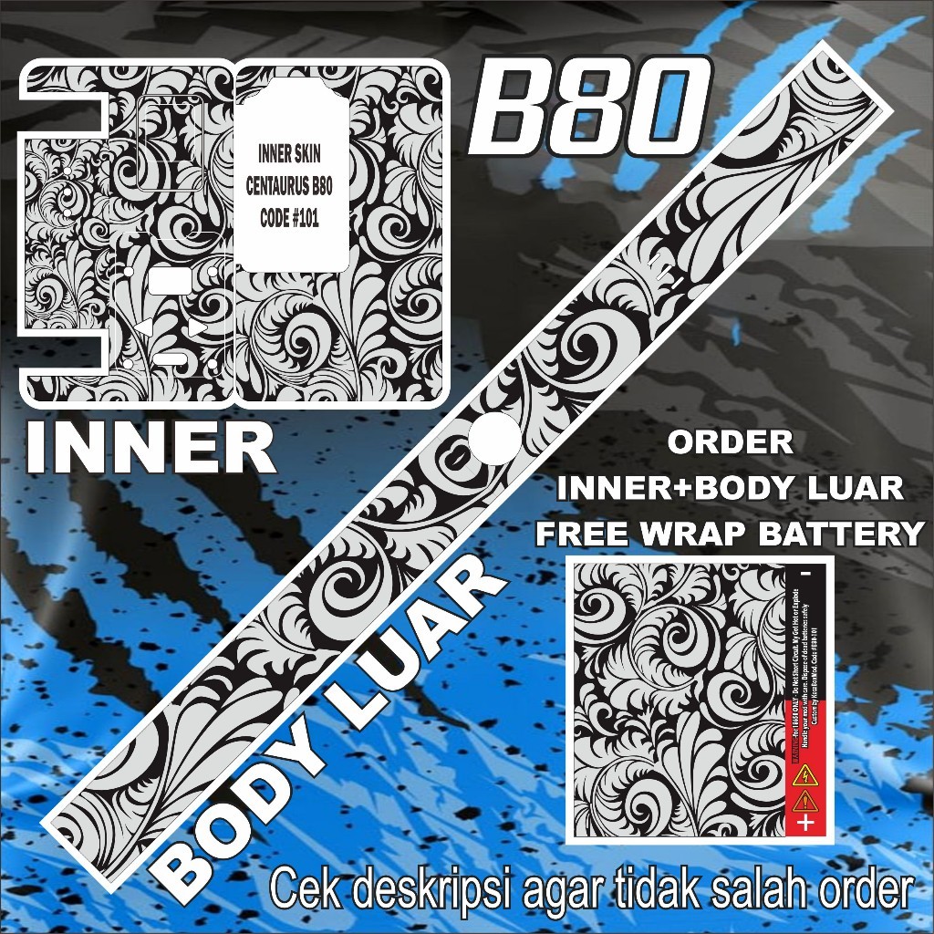 

[COD] Garskin Stiker Stiker B80 101 Label Custom Presisi Terlaris