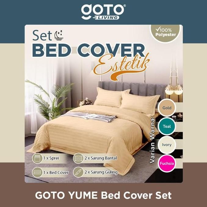 Goto Yume Bed Cover Sprei Bedcover Set Seprei Selimut Dewasa Tebal
