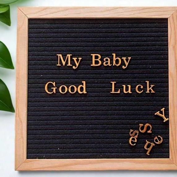 

Promo DIY Changeable Felt Letter Board 10x10 Inches With Gold Letters COD