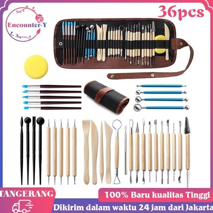 

Promo Clay Sculpting Tools 36pcs Alat Ukir Tanah Liat Alat Ukir Clay COD