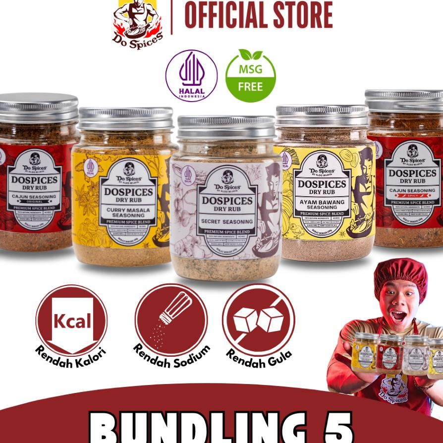

Do Spices Bundling 5 Bumbu Healthy Dry Rub Bumbu Marinasi Rendah Kal Rempah Rempah