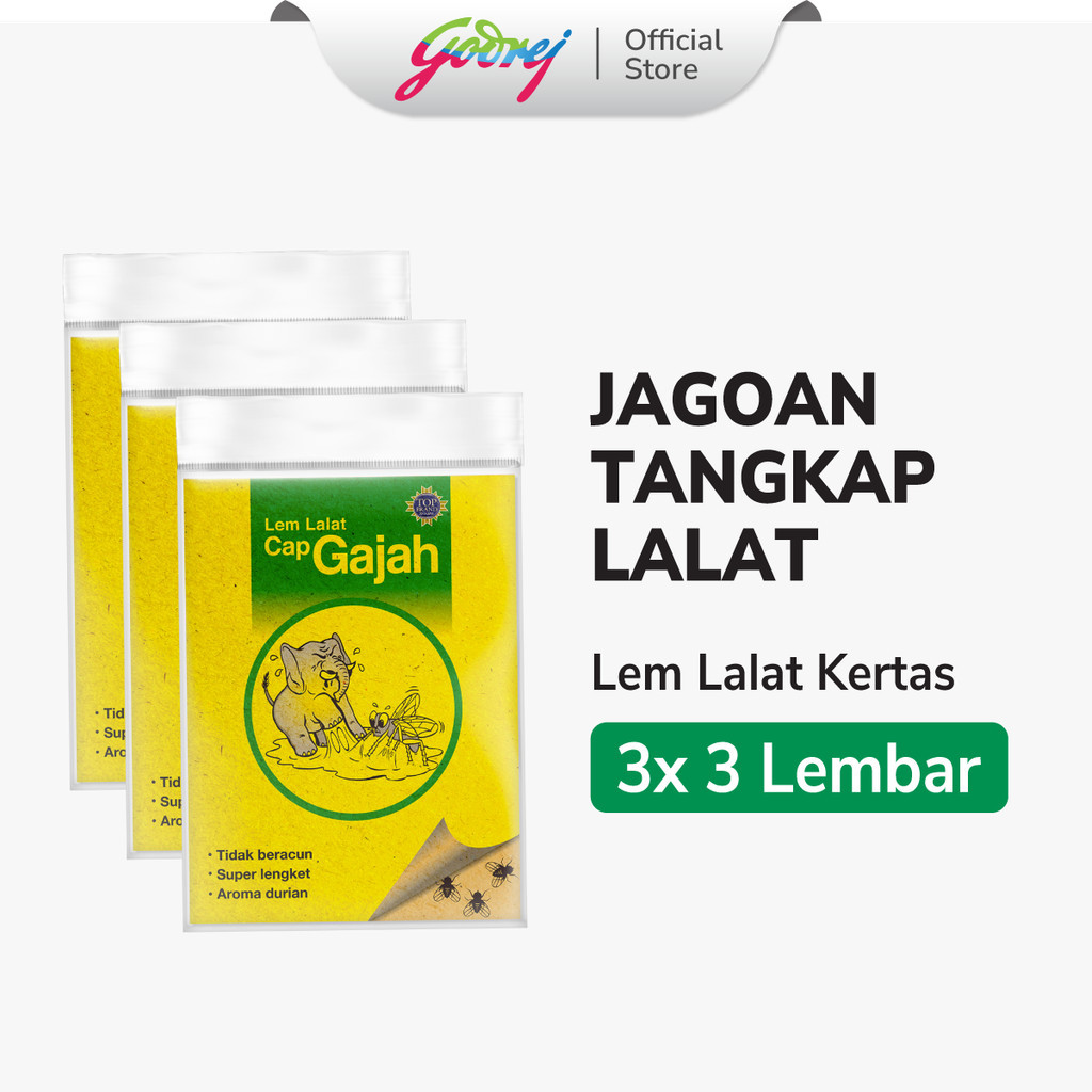 Cap Gajah Lem Lalat Kertas 3'S x 3 Pcs