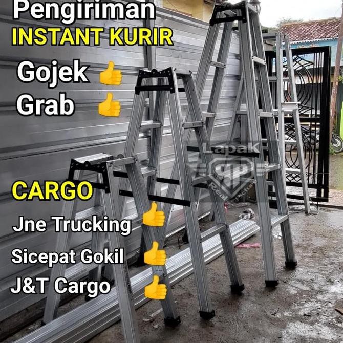 Tangga Lipat 2,5 M / 2 M / 1,75 M / 1,5 M / 1 M Bahan Baja