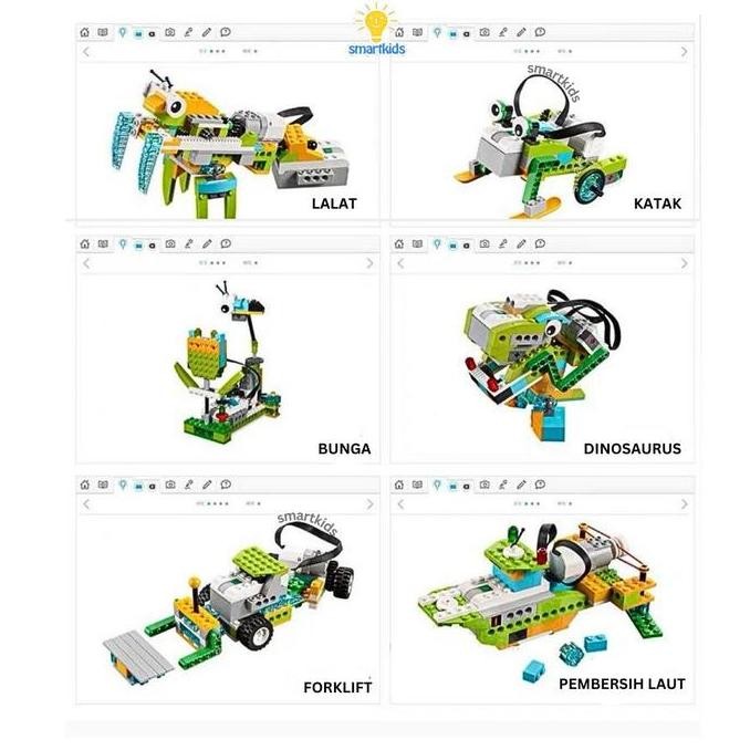 WeDo Coding Robot Brick Block Mainan Edukasi Anak PC Tablet Kompatibel STEM Programming Build Code T