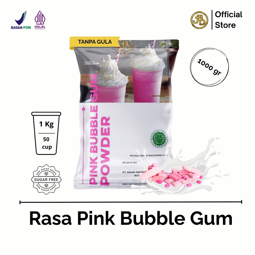 

Bubuk Minuman Premium PINK BUBBLE GUM -Jakarta Bubble Drink | BPOM&HALAL