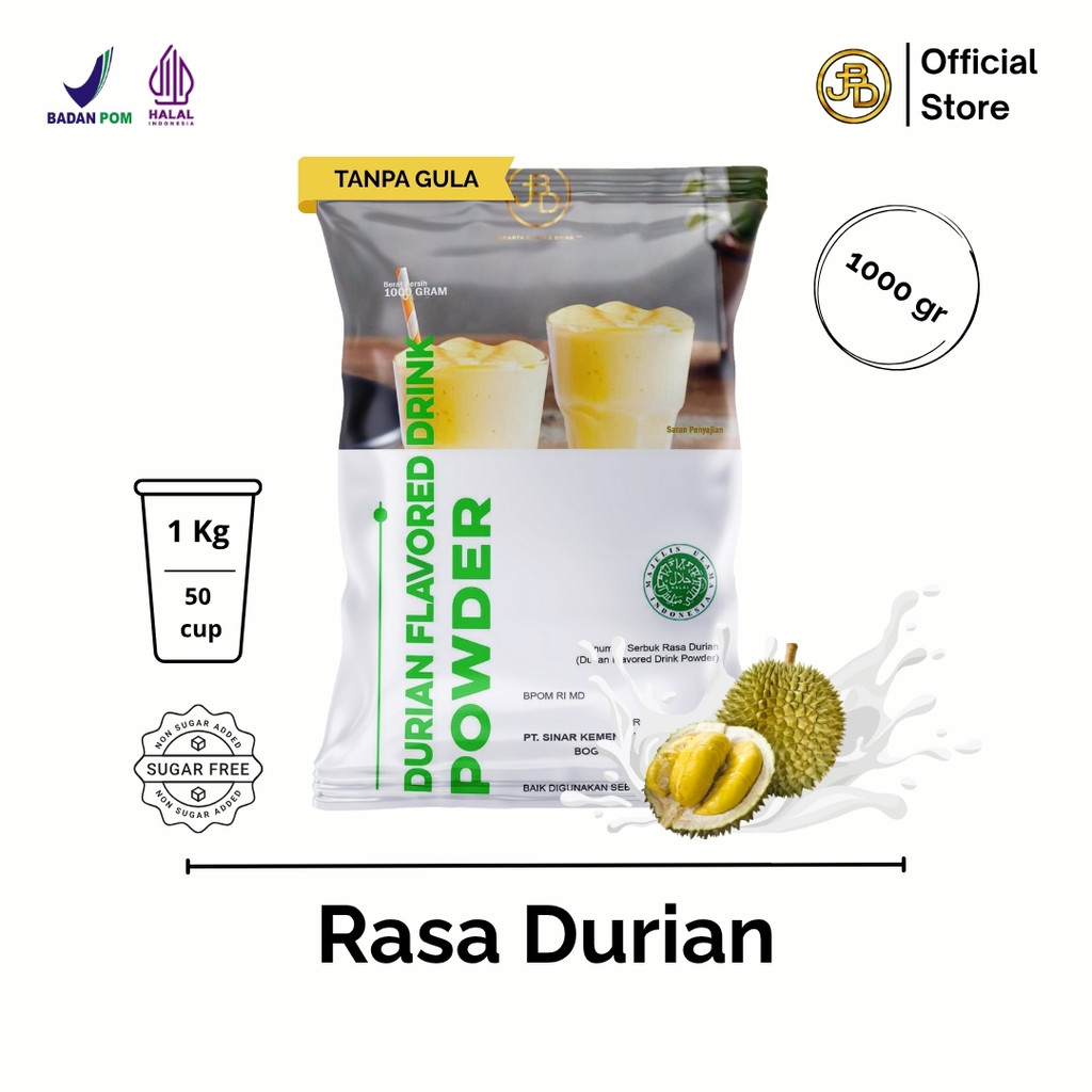 

Bubuk Minuman Premium DURIAN -Jakarta Bubble Drink | BPOM&HALAL