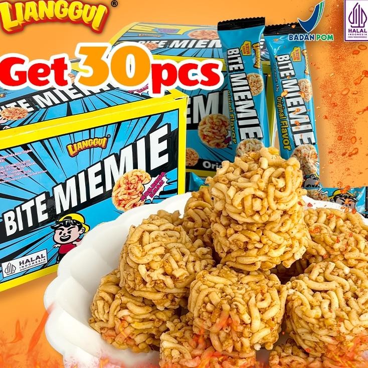 

Lianggui Bite Miemie Box Mie Kering Pedas Camilan Halal Renyah Bekal Sekolah Sna Keluarga