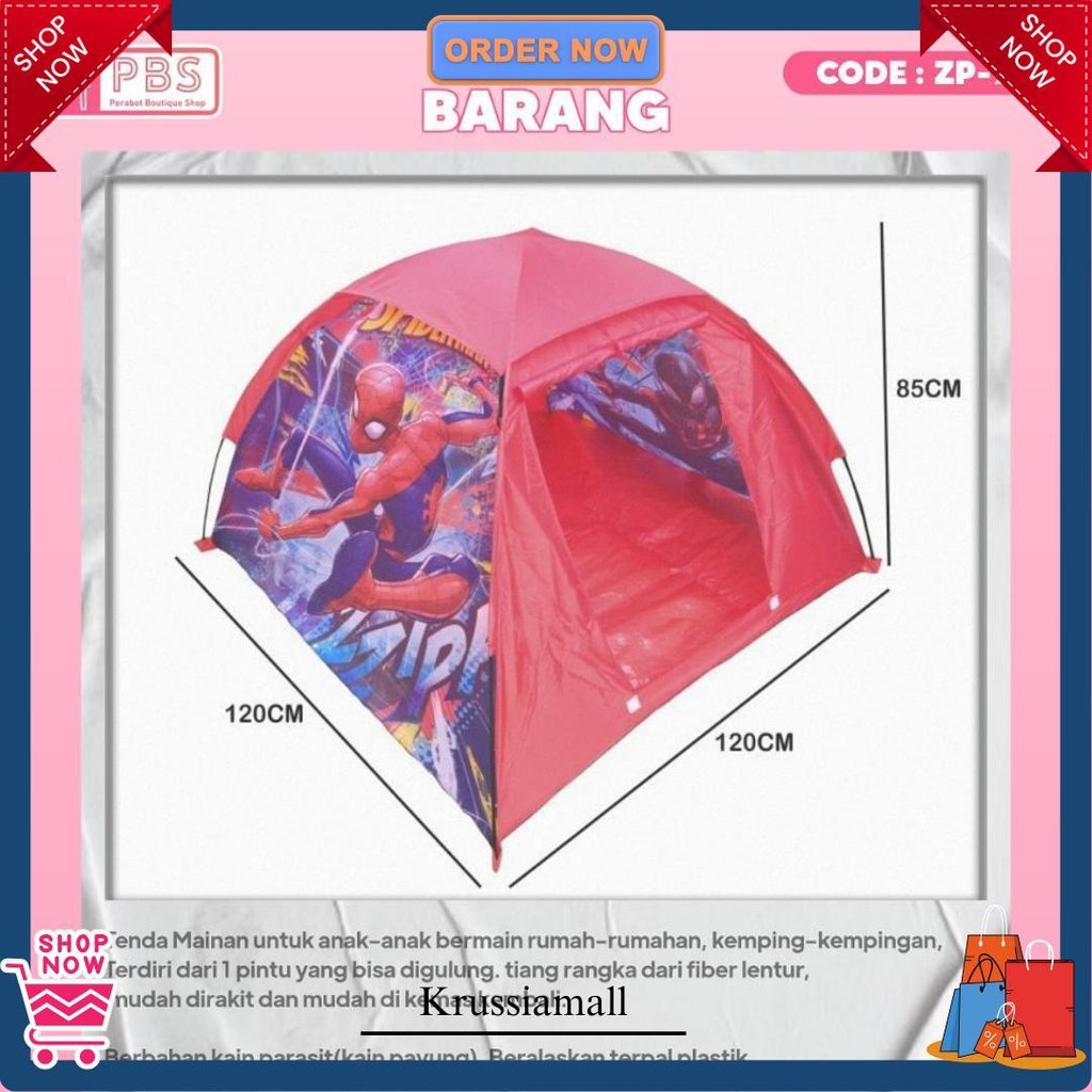 Perabot Tenda Kemping Anak Motif Karakter Tenda Outdoor Bisa Cod