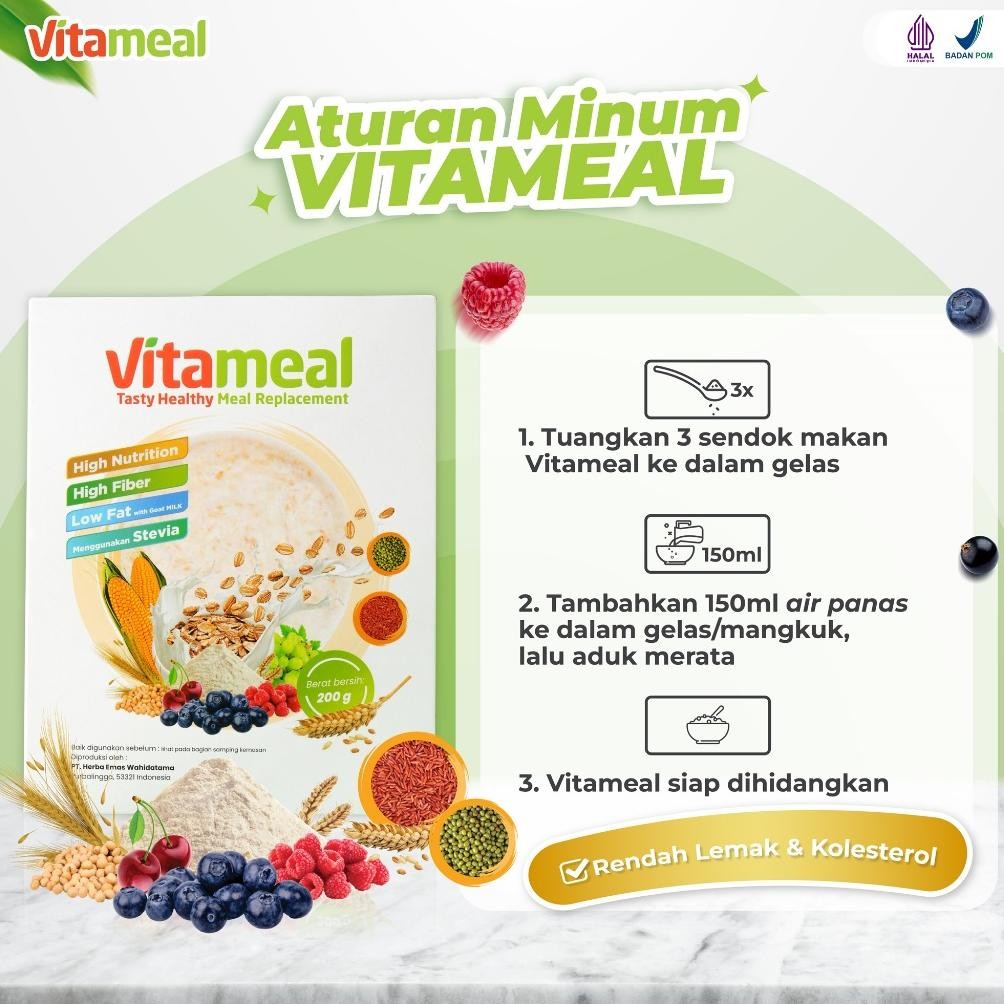 

Re27 PK32 VITAMEAL Paket 2 Box - Sereal Diabetes Multigrain Ampuh Menurunkan Gula Darah Tinggi Mencegah Diabetes Kolesterol Herbal Alami Tanpa Efek Samping Berkualitas Original