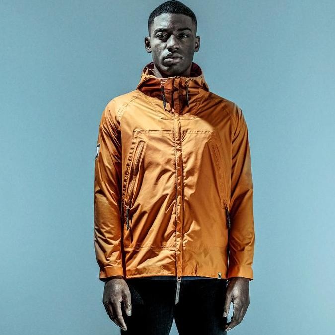 Pretty Green Seam Sealed Zip Through Jacket Light Orange Original Co