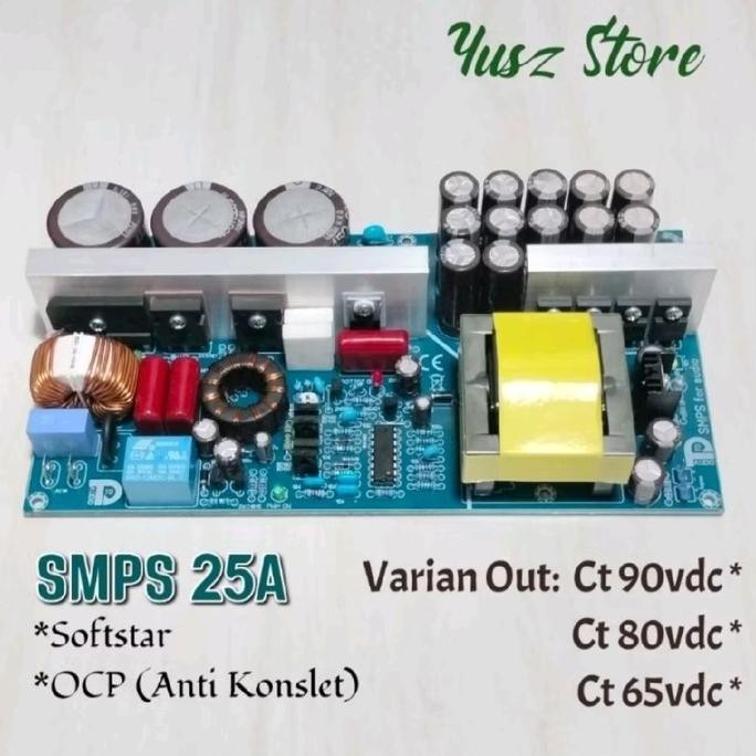 SMPS CT 80V 2KVA LOAD 25A 2200W FOR AUDIO POWER AMPLIFIER ORIGINAL DAN TERPERCAYA