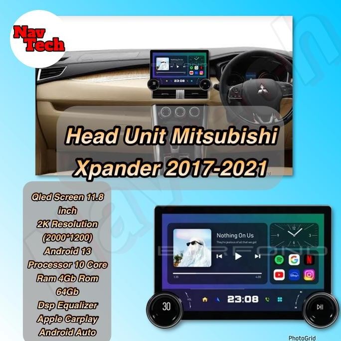 '' Head Unit Android 11.8 Inch Mitsubishi Xpander Qled Screen 2K ''