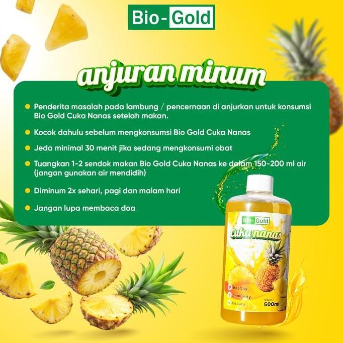 

JH8 Cuka Nanas Fermentasi Alami Bio Gold 500 ml - Turunkan Kadar Gula Darah