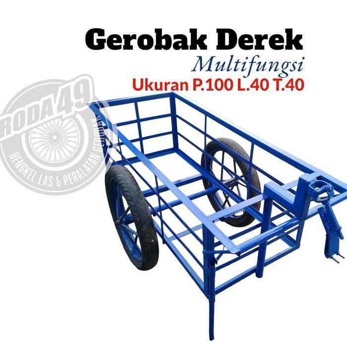 Gerobak Derek Motor Roda Dua Multifungsi 100X40X40 Original Dan Terpercaya