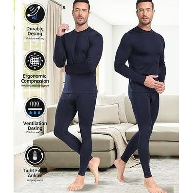 New Long John Heattech Ultrawarm Flecce Linned Mens Co