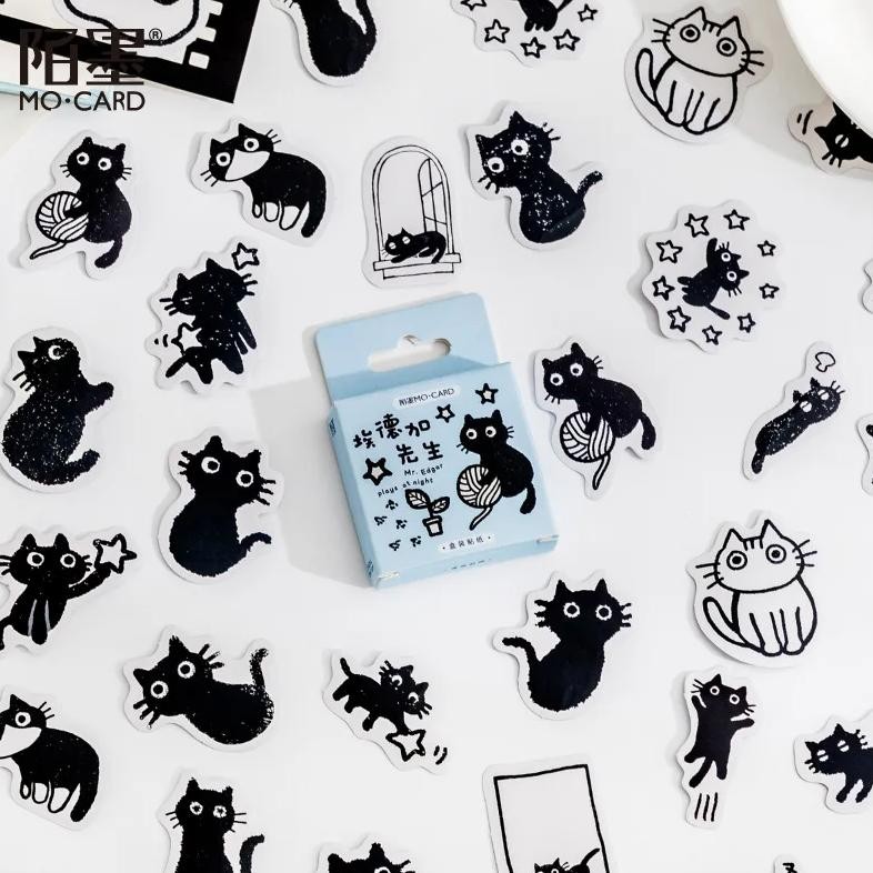 

45 Pcs/Lot Kawaii Cat Dog Daily Life Paper Small Diary Mini Cute Box Stickers Set Scrapbooking Flakes Journal Stationery