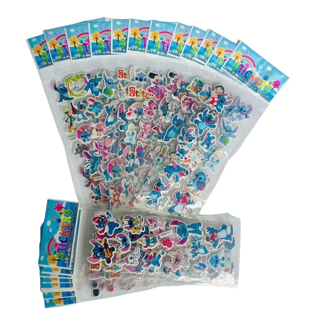 

12Pcs/Set Stitch Series 3D Bubble Stickers Decoration Decal Cute Reward Puffy Sticker Stationery Supplies