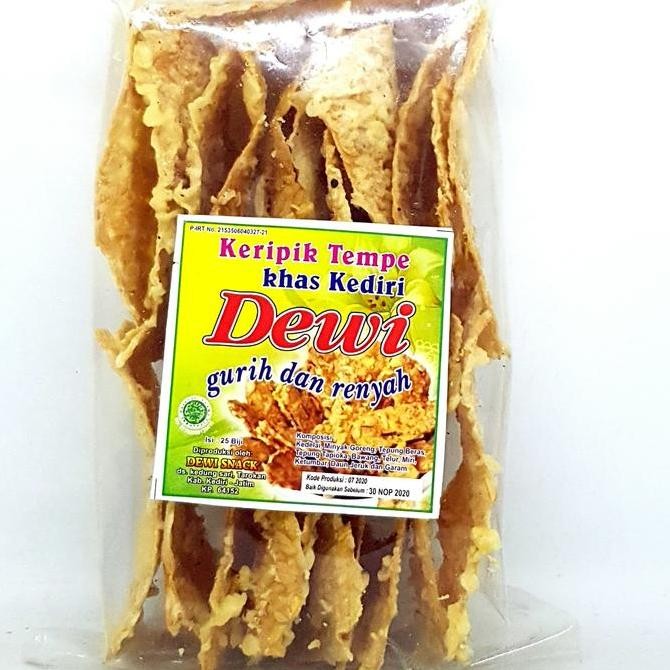 

#####] DEWI KERIPIK TEMPE ISI 25 BIJI | KRIPIK HALAL MUI TIPIS GARING CRISPY