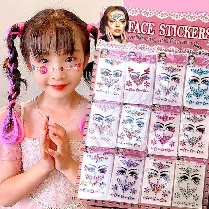 

DIAMOND FACE STICKER TEMPELAN MUKA STIKER MOTE KOSTUM PARTY HALLOWEEN