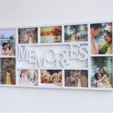 Pura Foto Memes Bingkai Dekorasi Home 10 Slot Ukuran 3R 4R Frame Fura Dinding