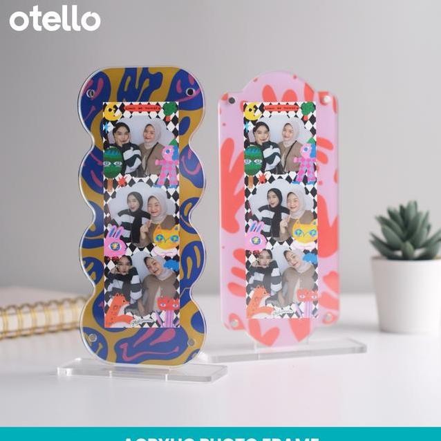 Acrylic Photostrip Frame Pajangan Meja Foto Akrilik Photo Holder