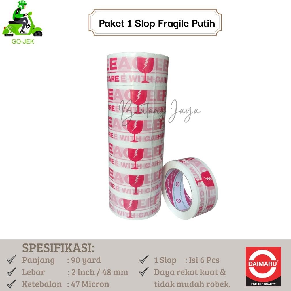 

Sale [Paket 1 Slop Isi 6Pcs] Ori/Best/Kualitas/Grosir/Lengket/Hemat/ Daimaru Lakban Fragile 48Mm X 100 M Ac-54