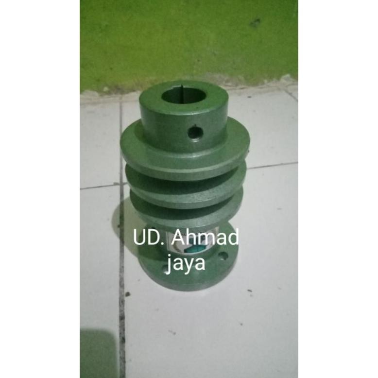 pulley perontok padi /grabagan ukuran 3 inchi untuk mesin honda GX 390,420,460 (as 25 mm) mesin chin