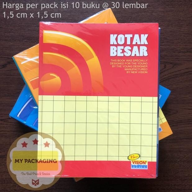

[Kecil Buku Kotak Besar 1.5 Cm - 30 Lembar Harga Per Pack Isi 10 Buku Lea