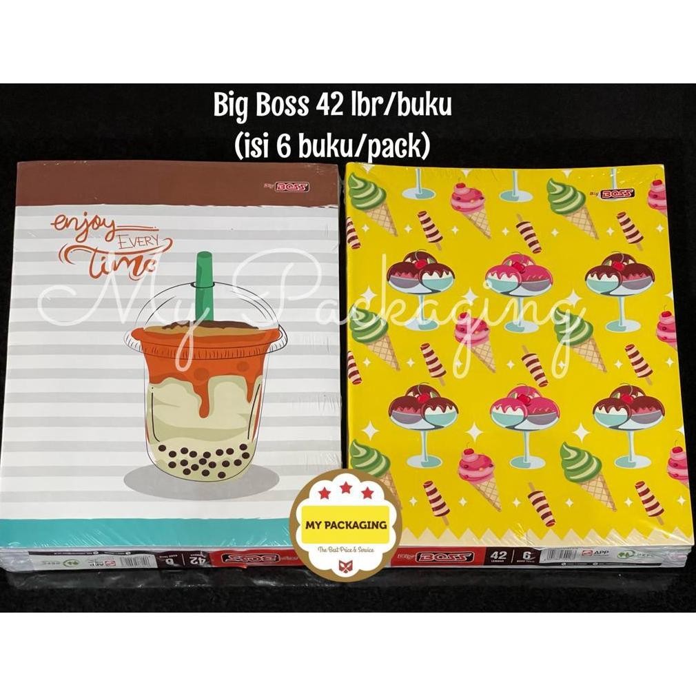 

[Promo..!!! Buku Tulis Ukuran Boxy Big Boss 42 Lembar Harga Per Pack Isi 6 Buku Tc21