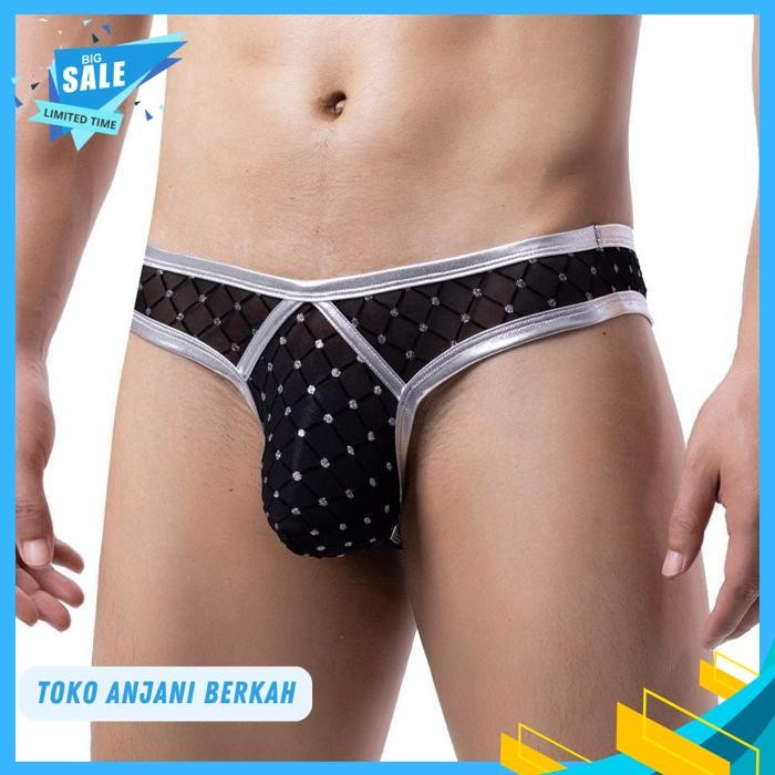 METALIC THONG CELANA DALAM SEKSI PRIA MEN SEXY UNDERWEAR BLINK DF / METALIC THONG CELANA DALAM SEKSI