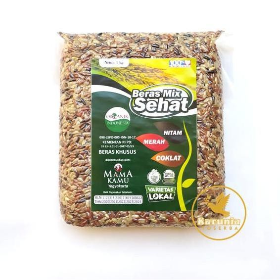 

(Expert) BERAS ORGANIK MIX 3 / BERAS MERAH-HITAM-COKLAT ORGANIK 1 KG
