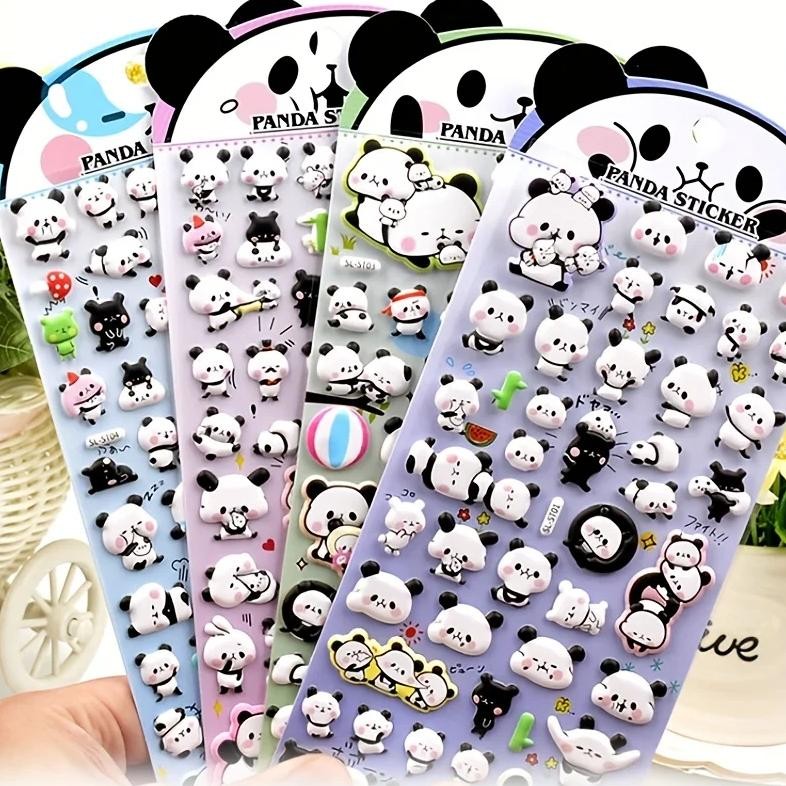 

Kawaii 3D Puffy Panda Daily Life Stickers Scrapbooking Diy Journal Stationery Sticker Cute Deco Aesthetic Art Supplies