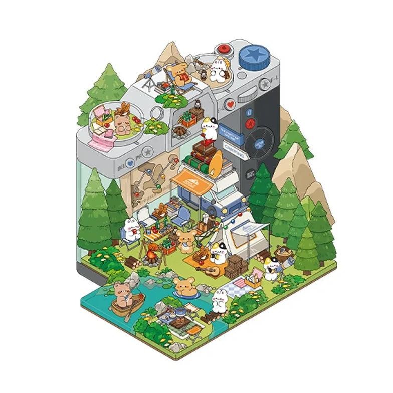 

Creative Design Outdoor Scene Sticker For Student Cute Cartoon Diy Decor Landscaping Sticker Scrapbook Journal Student Sticker