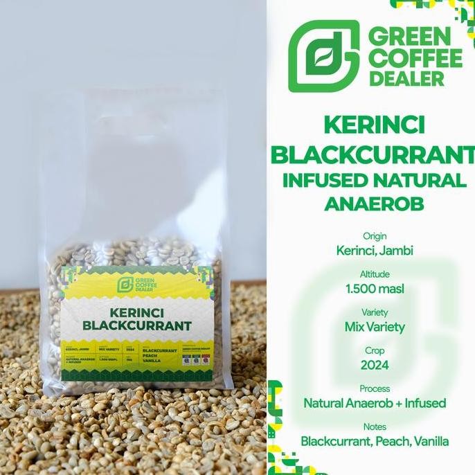 

JH8 Biji Kopi Green Bean Kerinci Blackcurrant Infused Natural Anaerob 1 Kg