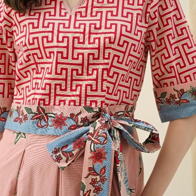 EVERCLOTH ARABEL DRESS BATIK WANITA SABRINA DRESS WANITA BATIK MODERN GAUN PESTA ATERUSAN KEBAYA SER