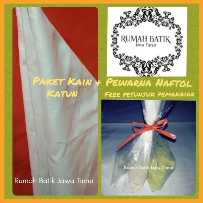 

(Expert) Paket Pewarna Nafthol dan kain mori polos batik / naftol /napthol
