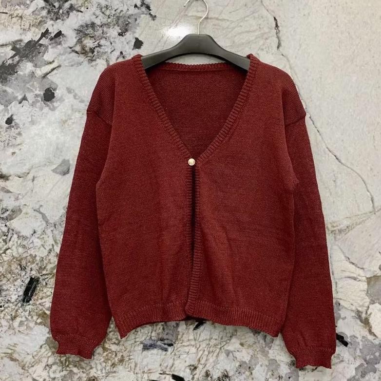 MANJA CROP CARDIGAN RAJUT ATASAN WANITA TEBAL