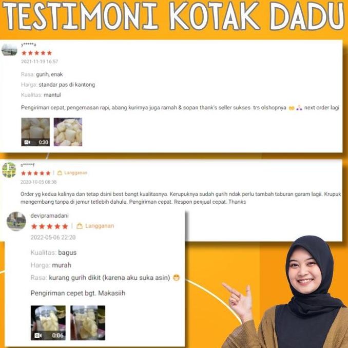 

JH8 Krupuk Kulit Sapi Mentah 1Kg Krupuk Kulit Mentah Kiloan Premium - Kota