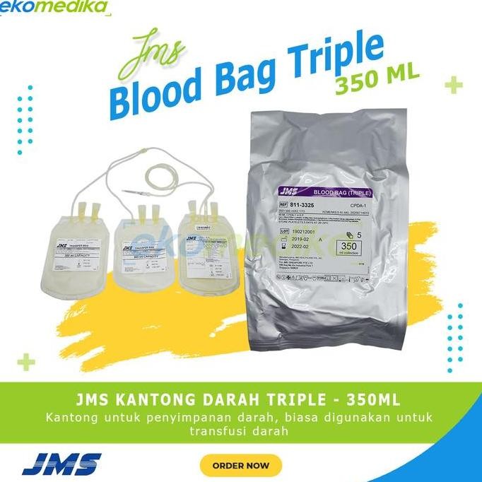 JMS Blood Bag Triple 350cc | Kantong Darah 350ml